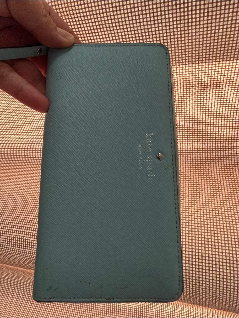 kate spade light blue clutch